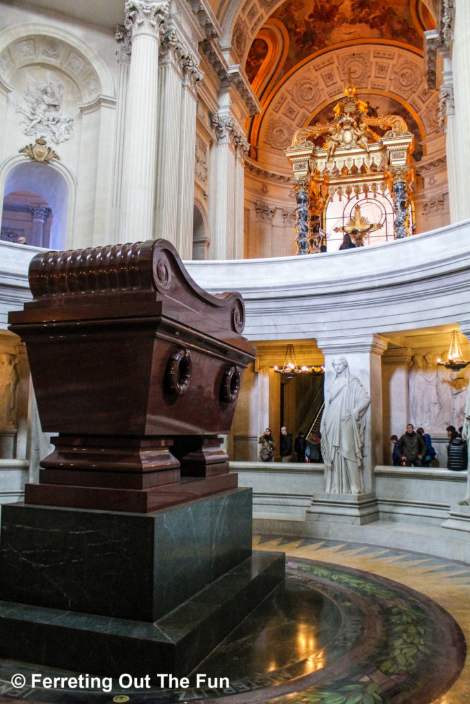 Napoleon's tomb inside Les Invalides in Paris, France