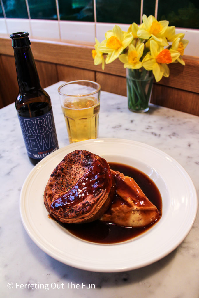 Pie and mash, a classic British meal