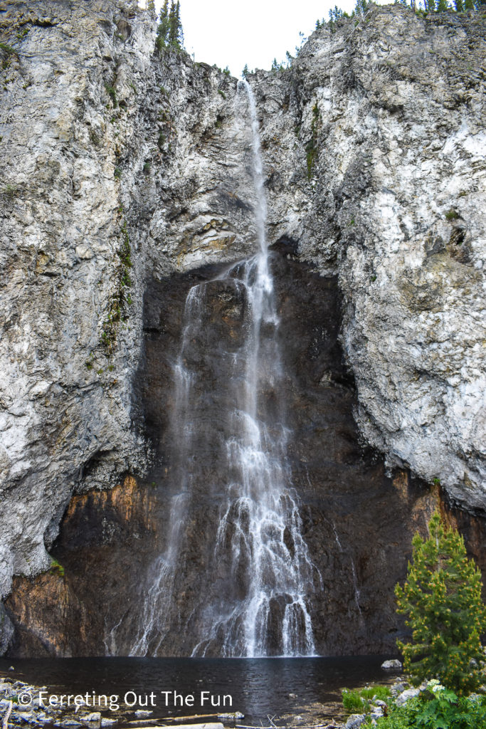 Fairy Falls, one of the tallest waterfalls in Yellowstone. Well worth the five mile hike to get here!