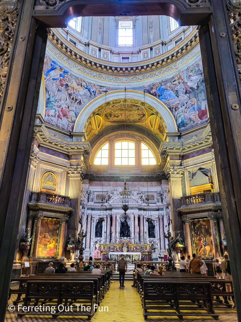 The stunning Chapel of San Gennaro inside Naples Cathedral