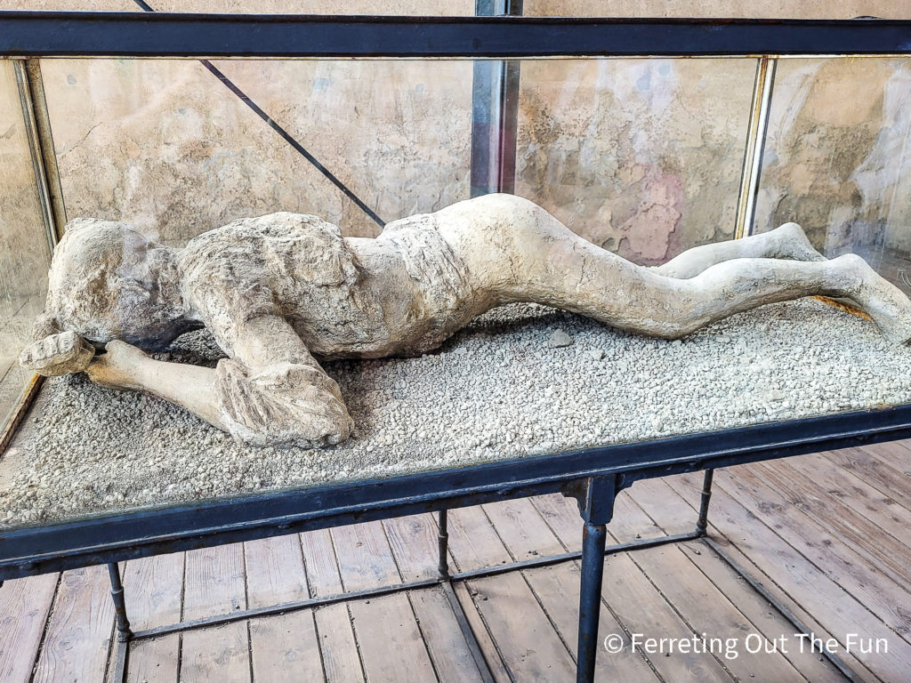 Pompeii plaster cast of victim