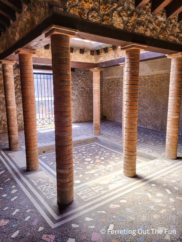 The House of Menander, one of the best preserved villas at the Pompeii Archeological Site