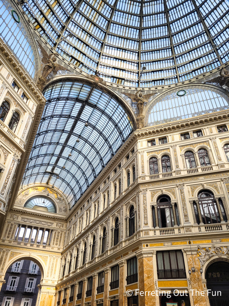 Galleria Umberto I is a beautiful shopping arcade in the heart of the old city of Naples, Italy