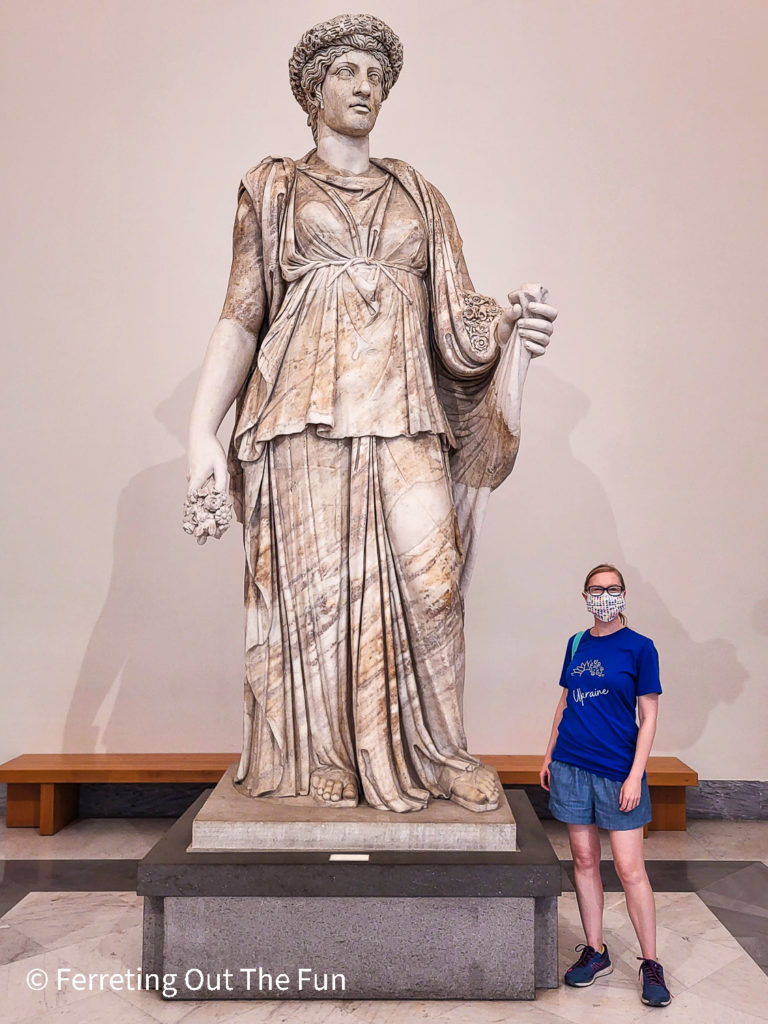 A colossal marble statue in the Farnese Collection