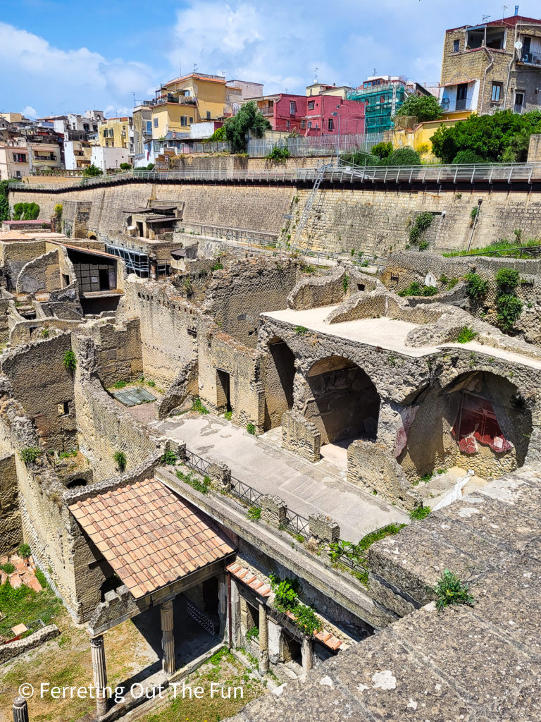 The Herculaneum Archeological Park is one of the best things to do in Naples, Italy