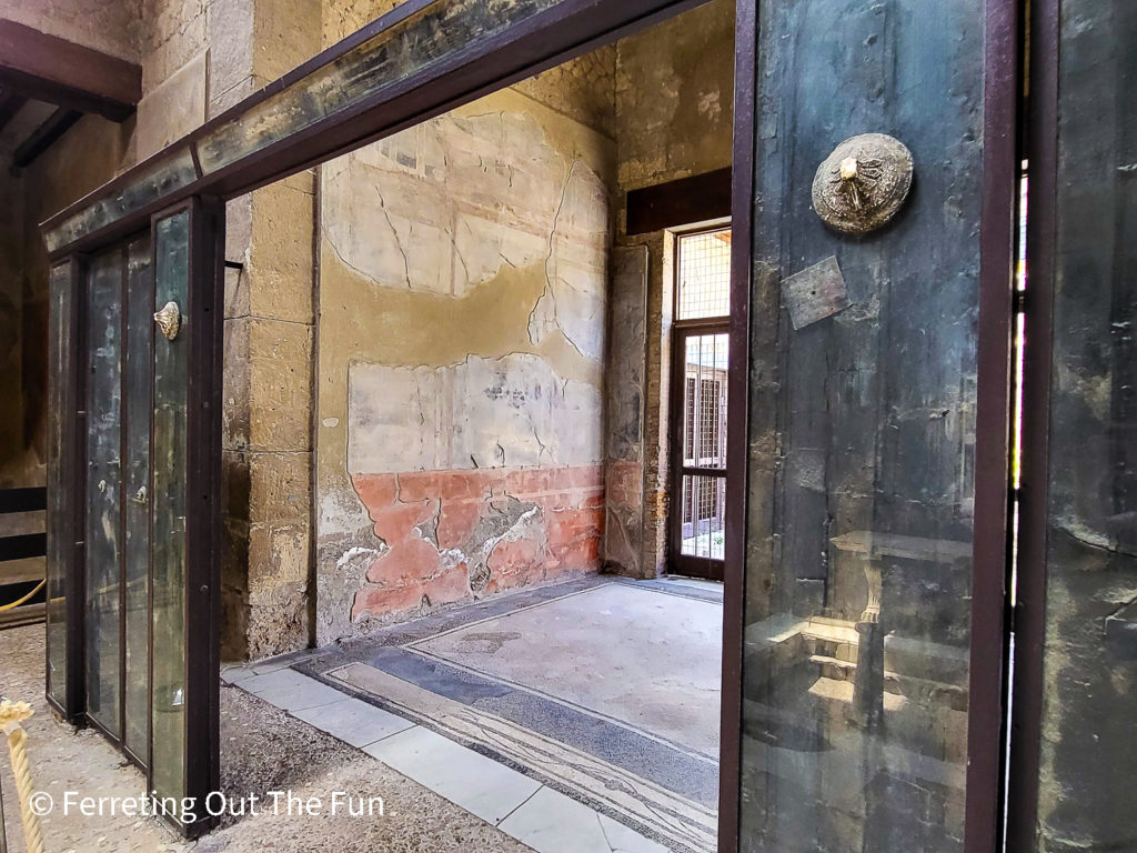 Herculaneum wooden door