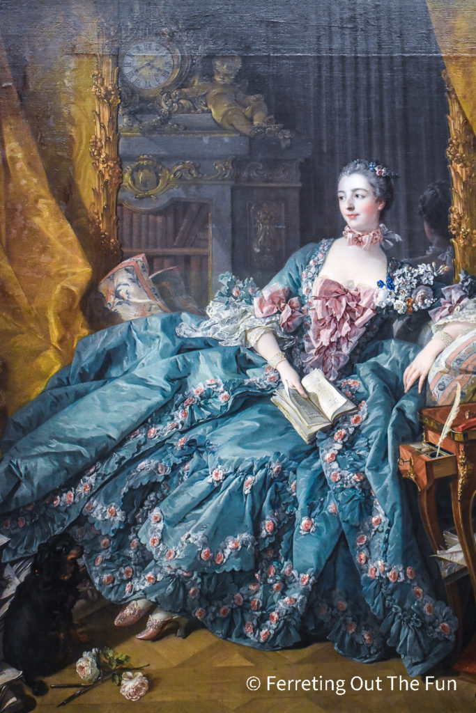 Portrait of Madame de Pompadour by François Boucher at the Munich Alte Pinakothek