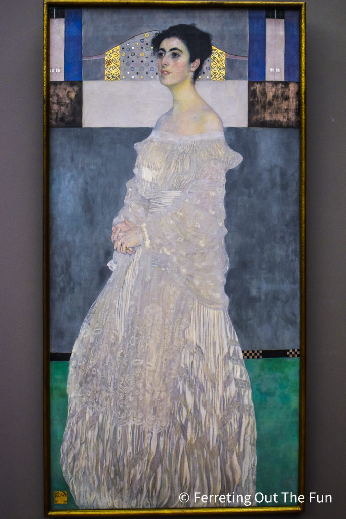 Portrait of Margarethe Stonborough-Wittgenstein by Klimt at the Munich Neue Pinakothek