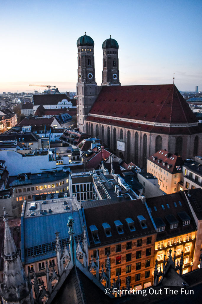 Watching the sunset over Munich Cathedral