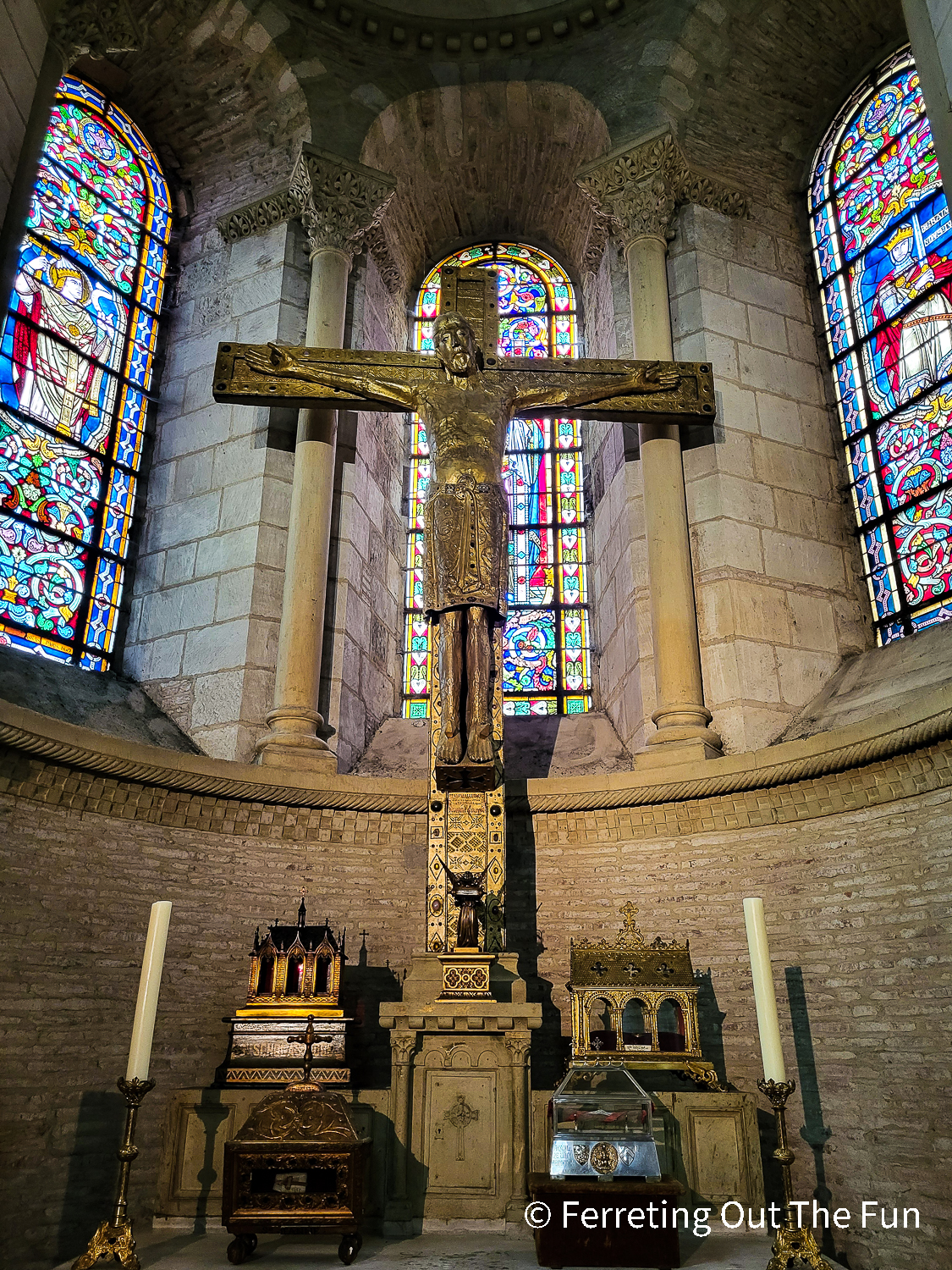 Holy relics in the Basilica of Saint-Sernin in Toulouse, France