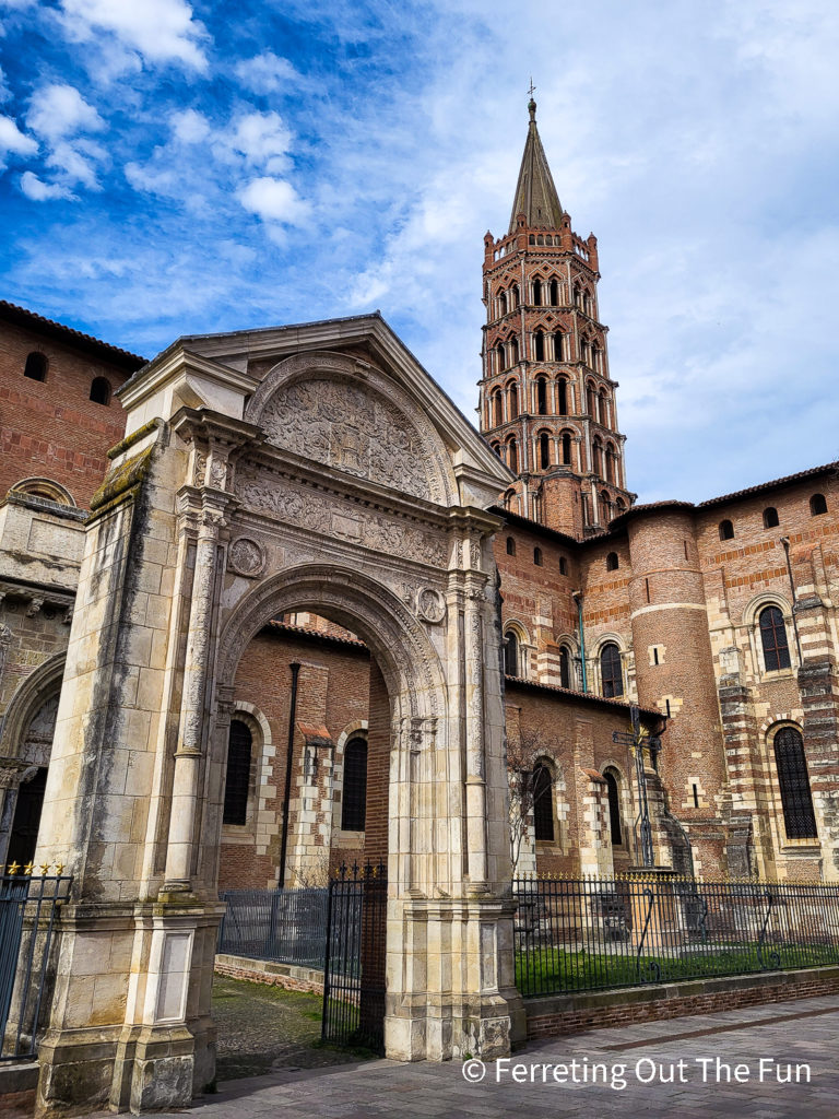 The Basilica of Saint-Sernin in Toulouse is  a stop on the Santiago de Compostela, a pilgrimage route through France and Spain