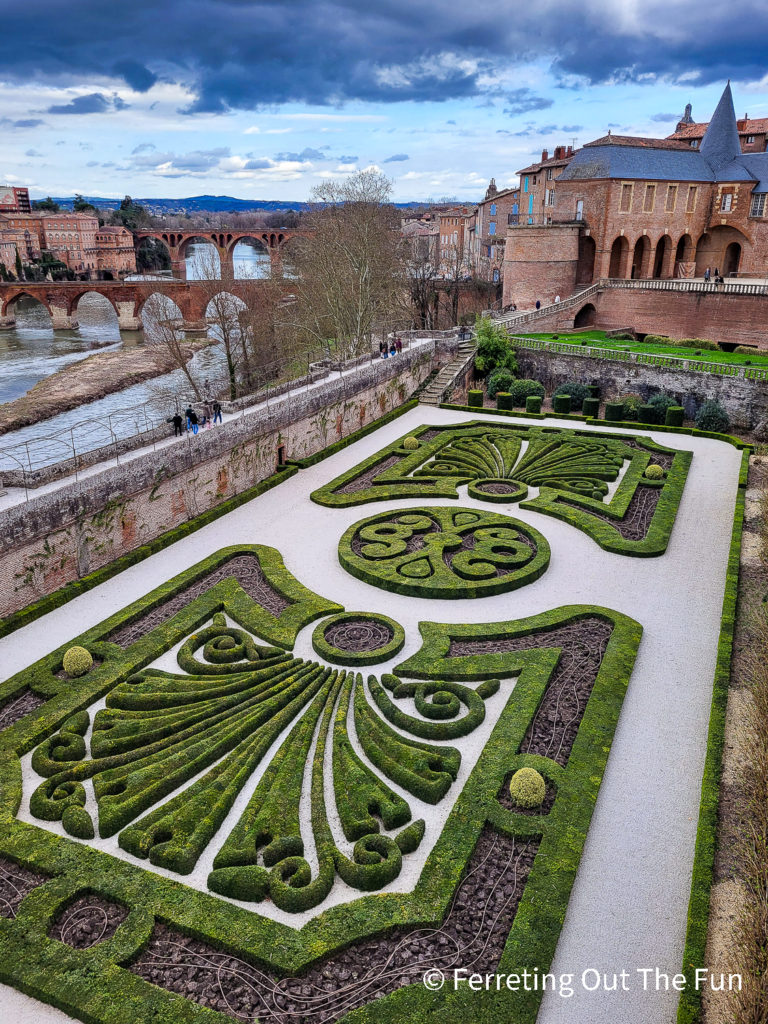 Beautiful ornamental gardens of the Bishop's Palace, one of the best things to do in Albi, France