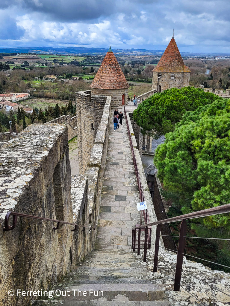 The best thing to do in Carcassonne is walk around the ramparts of the medieval castle