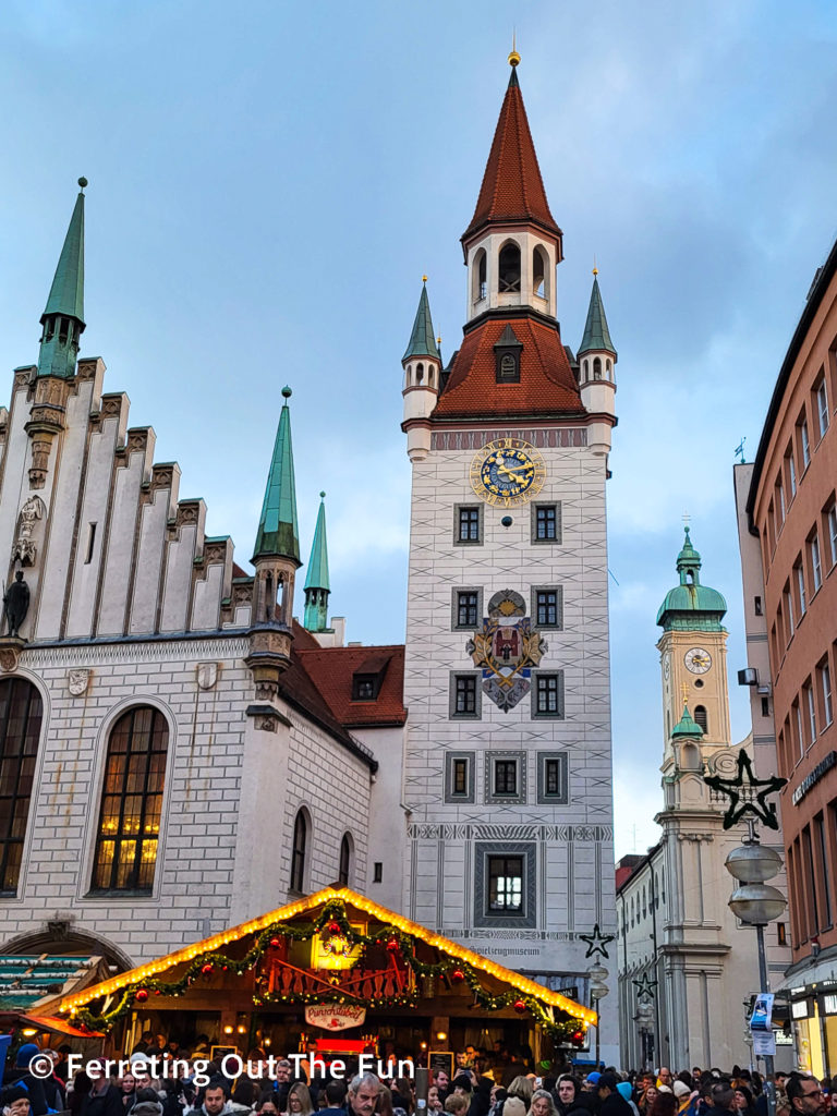 Munich Christkindlmarkt in Marienplatz Square