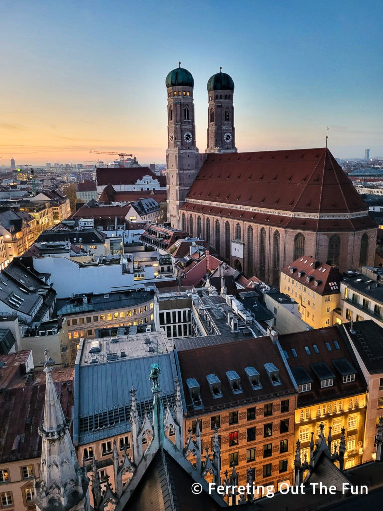 Watching the sunset over Munich Cathedral