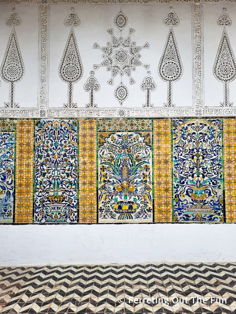 Incredible details inside the Mosque of the Barber in Kairouan, Tunisia