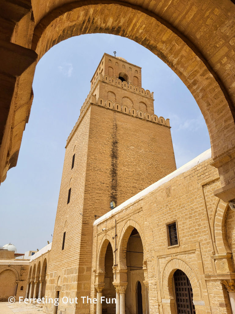 The Great Mosque of Kairouan, Tunisia. This is one of the oldest and most important mosques in North Africa.