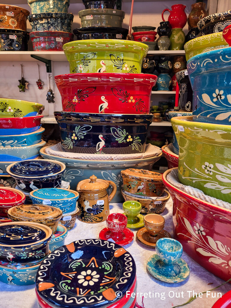 Alsatian Pottery for sale at the Strasbourg Christmas Market