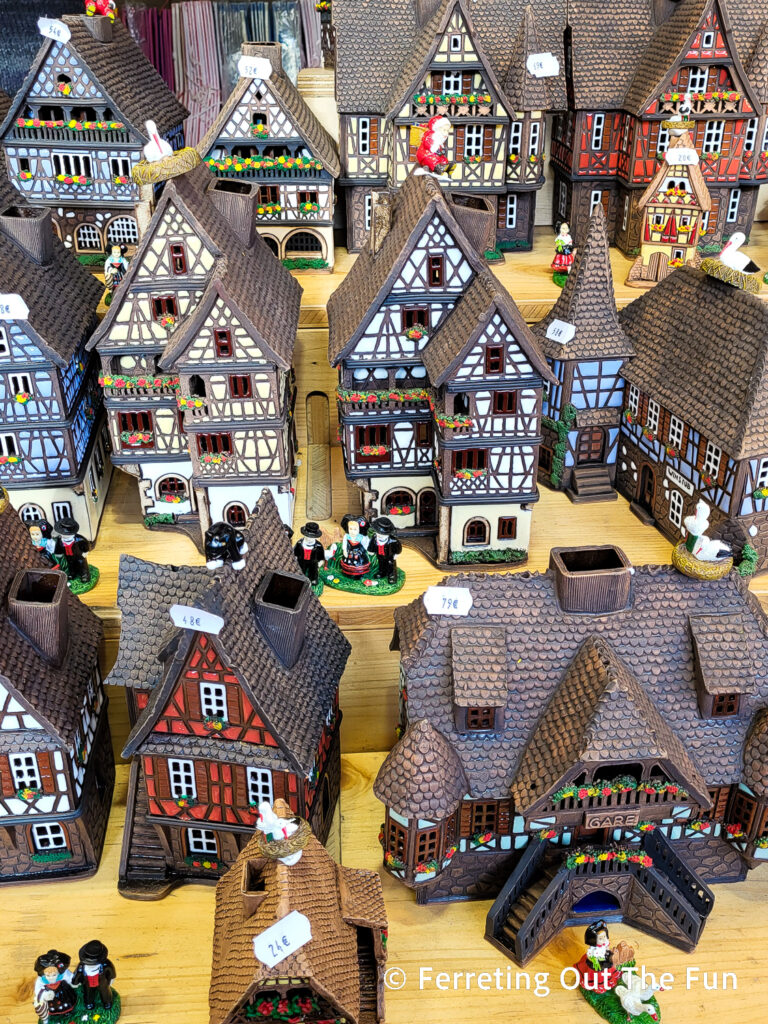 Ceramic houses at the Strasbourg Christmas Market - create your own Christmas village at home!