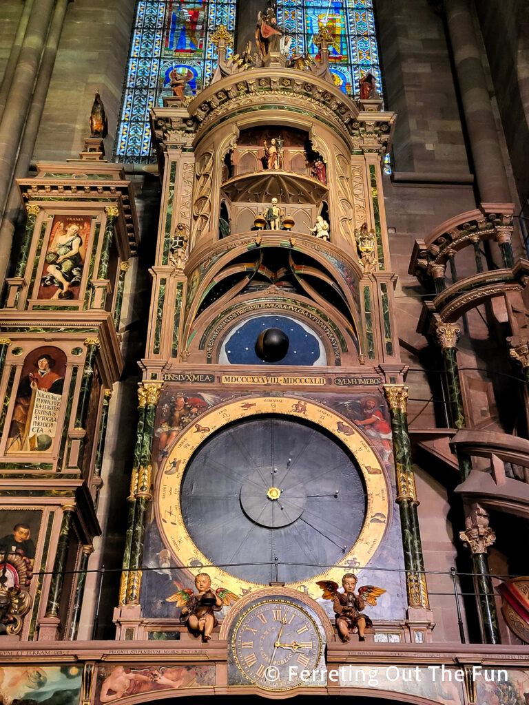 The intricate astronomical clock of Strasbourg Cathedral, France