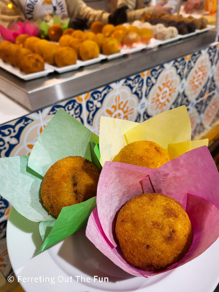 Delicious arancini at Vienna Christmas Market