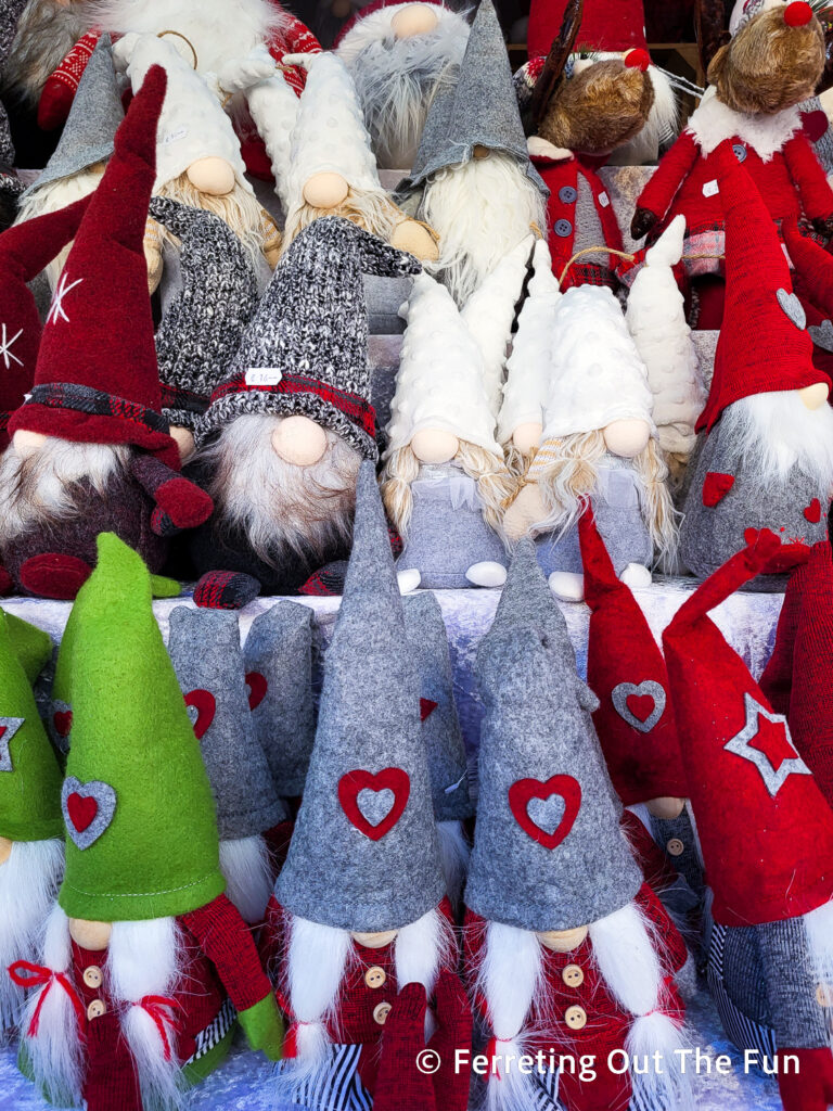 Cute holiday gnomes at the Vienna Christmas Market