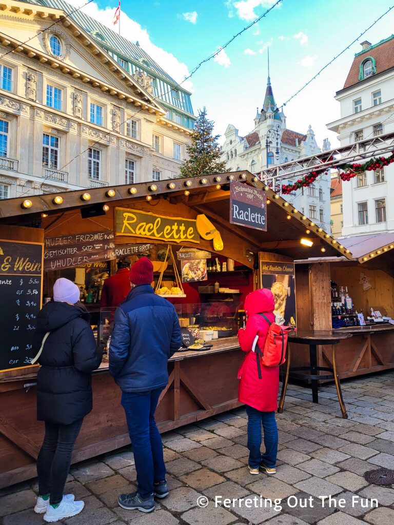 Am Hof Christmas Market Raclette Stand