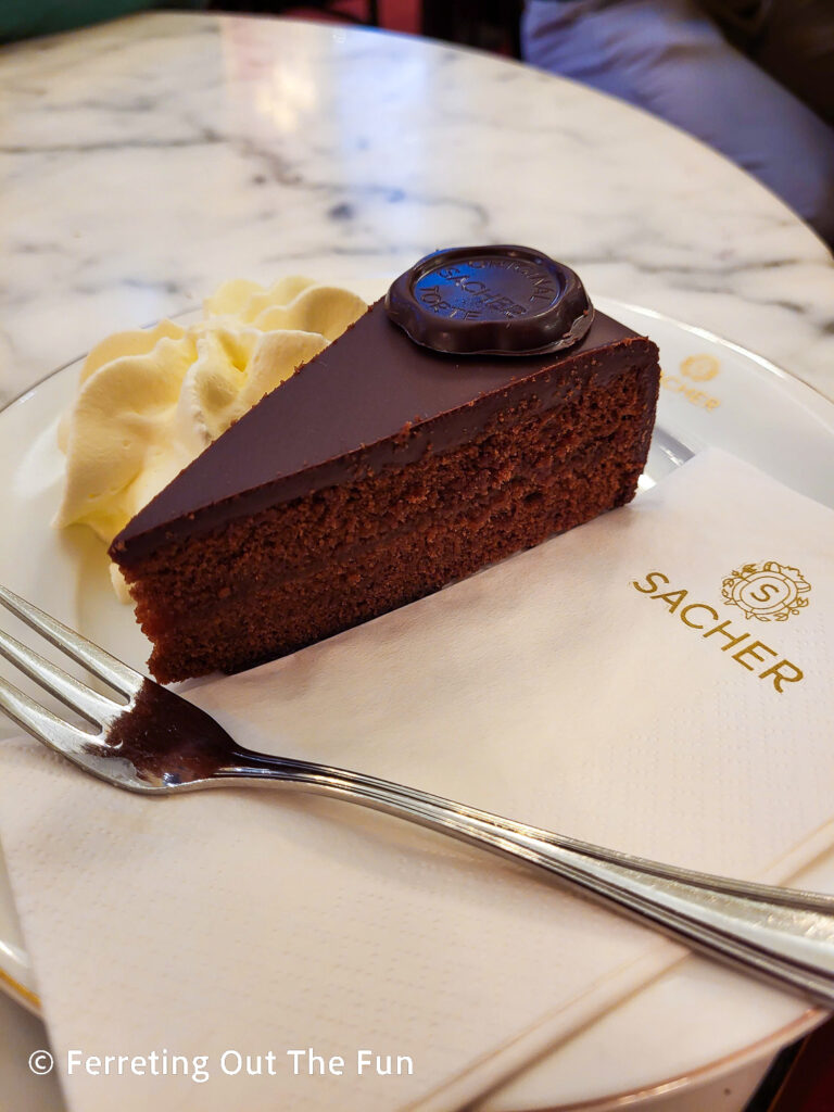 The original Sacher Torte at Hotel Sacher in Vienna