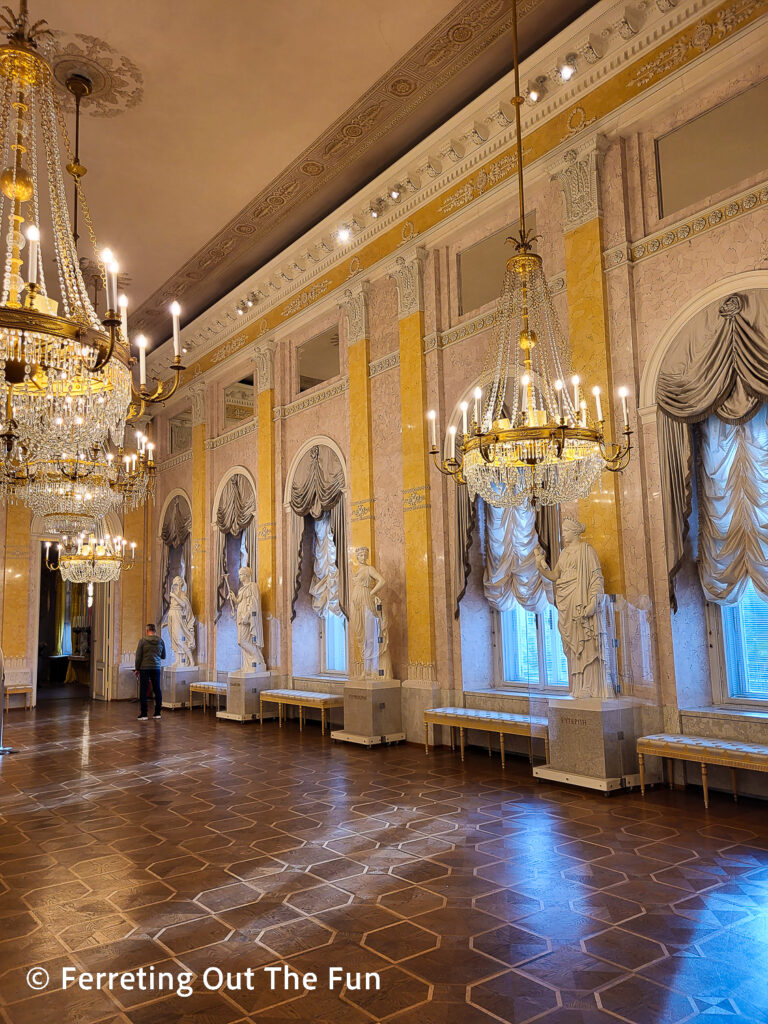 One of the beautiful state rooms of the Albertina Museum, former home of Empress Maria Theresa's favorite daughter