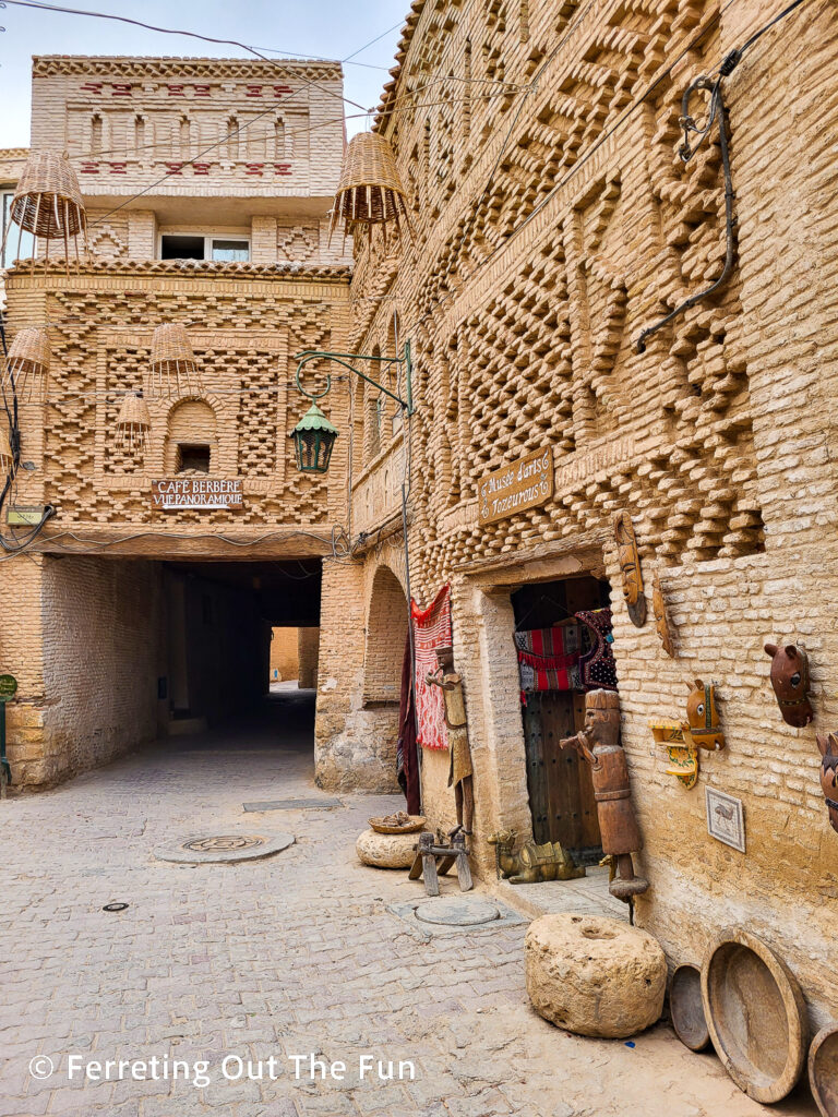 Main square of the ancient medina in Tozeur, Tunisia