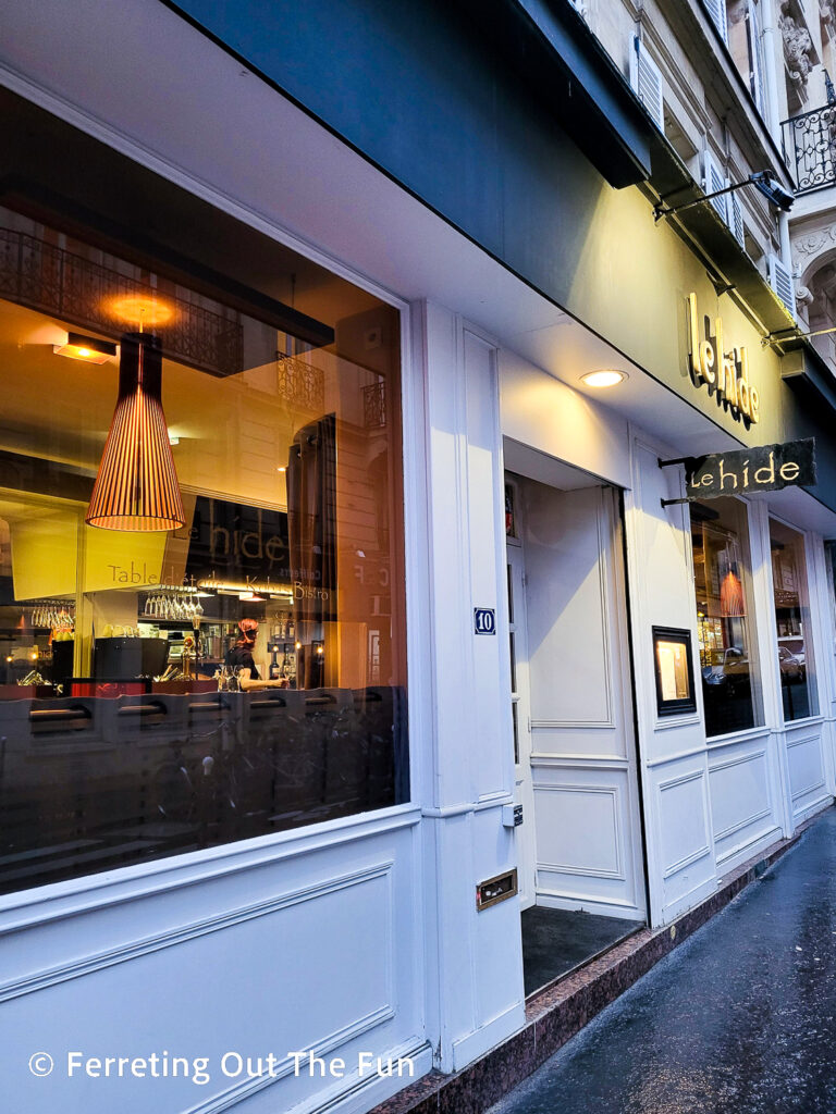Le Hide restaurant in Paris