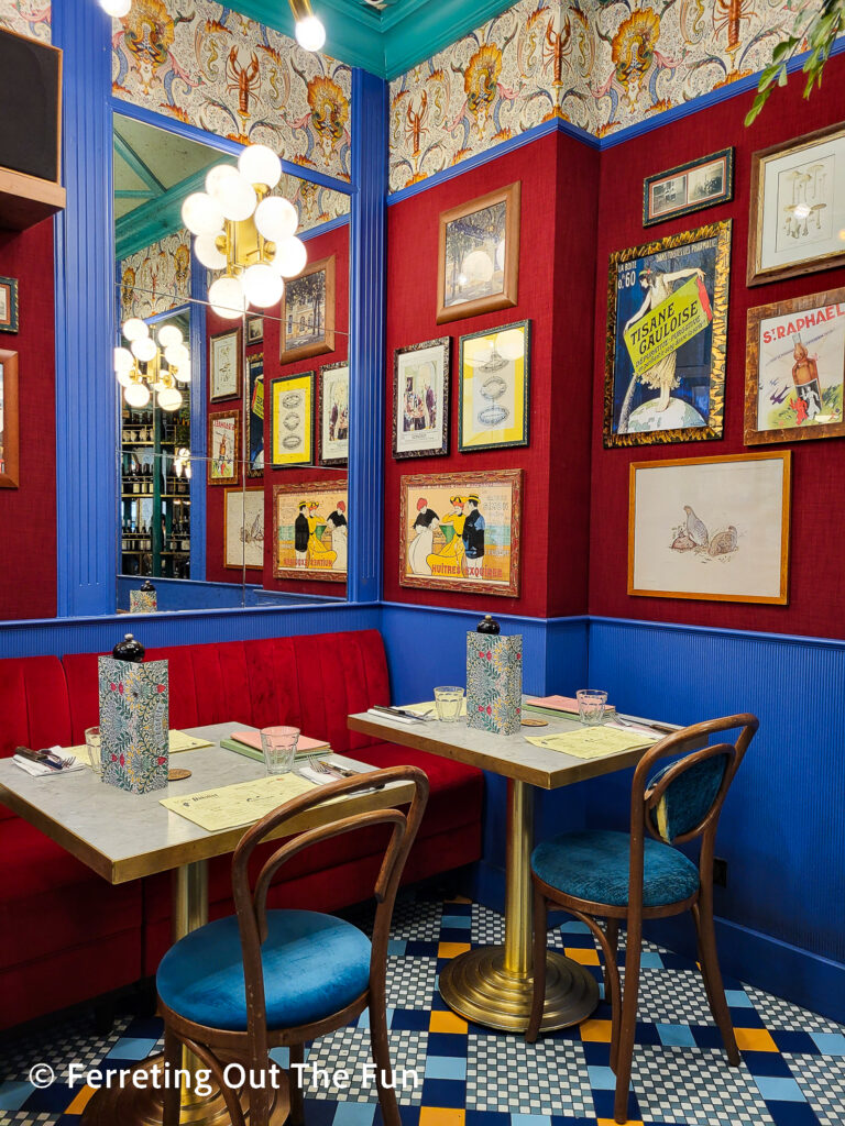 Brasserie Dubillot Paris is so fun and colorful!