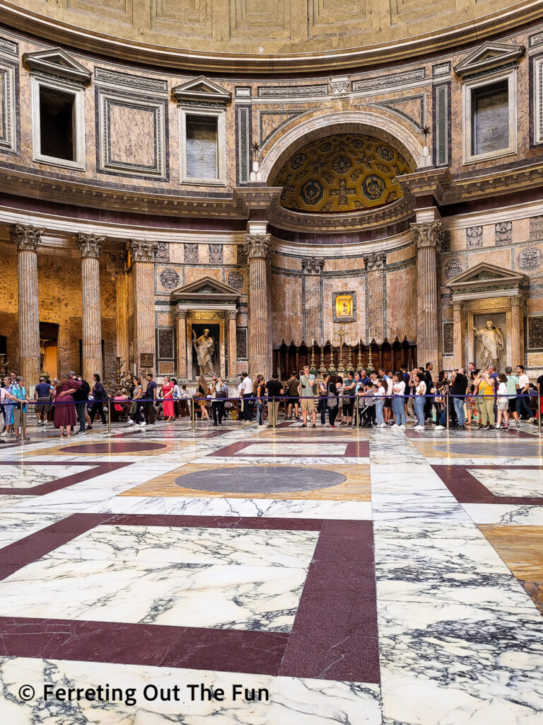 Christian church inside the Pantheon in Rome