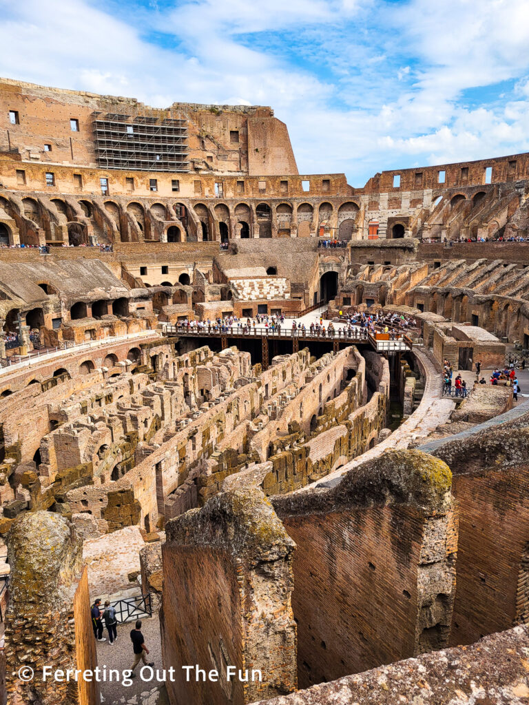 Interior view of the Roman Colosseum