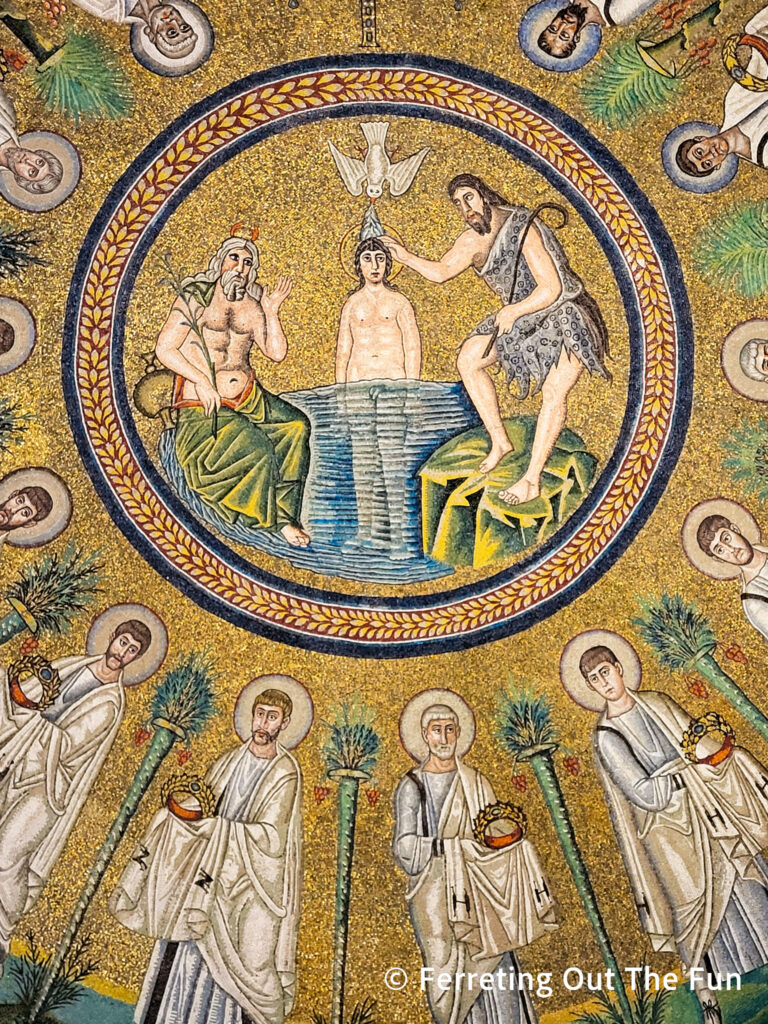 Battistero degli Ariani mosaic in Ravenna, Italy