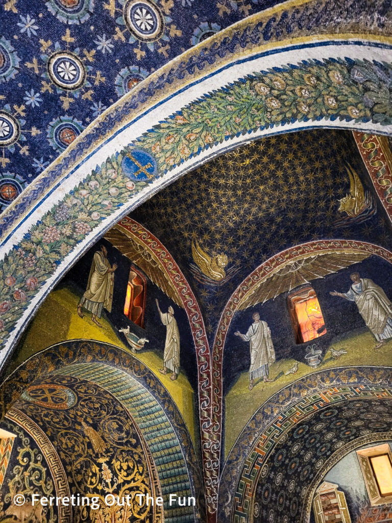 Mausoleo di Galla Placidia has some of the best mosaics in Ravenna, Italy